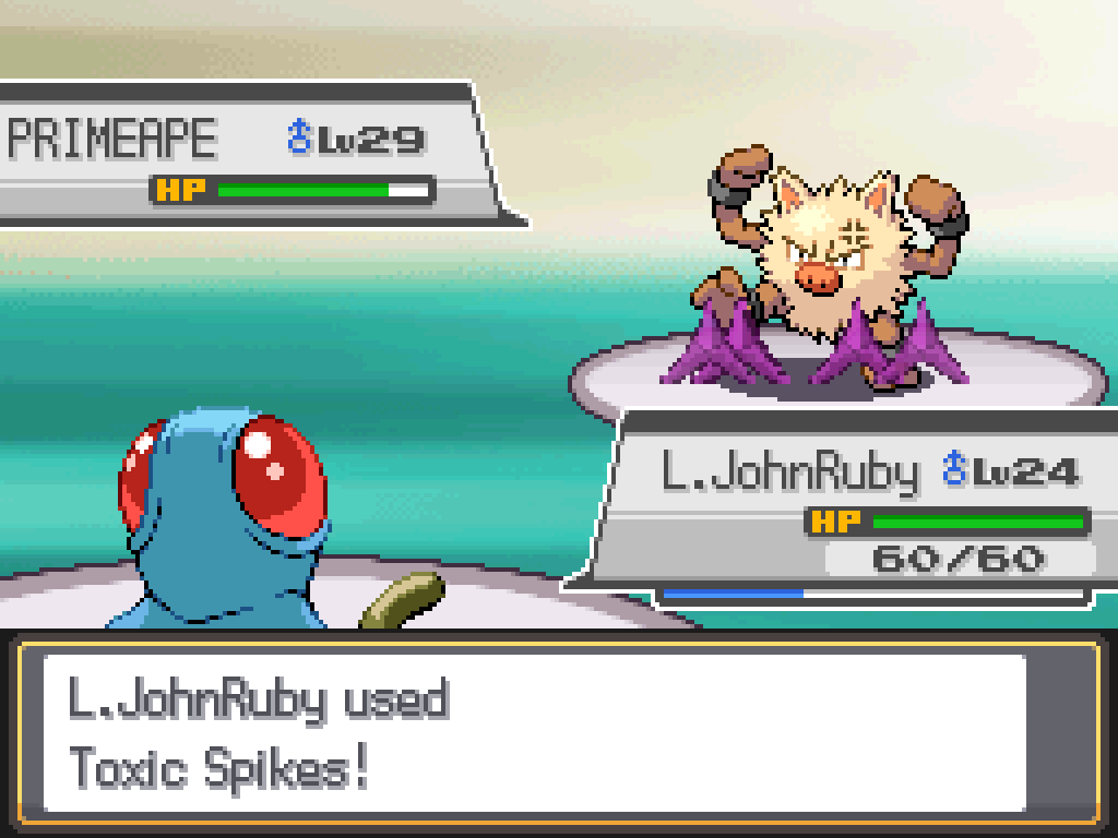 L.JohnRuby used Toxic Spikes!